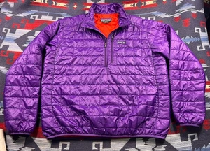 Rare! Patagonia Jacket Men’s XL Purple Nano Puff Pullover Half Zip Coat Sweater - Picture 1 of 15