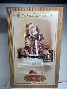 2002 Grandeur Noel Santa Blech Weihnachtsstrumpf Halter Collectors Edition - Bild 1 von 6
