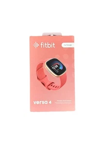 Fitbit Versa 4 Fitness Smartwatch in Pink Sand / Copper Rose Aluminum - SEALED - Picture 1 of 5
