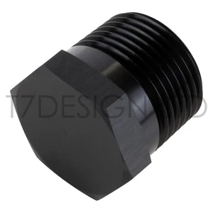 1/4" NPT Hex Head Black Socket Blanking Plug Bung Blocker Fitting Adapter - Picture 1 of 3