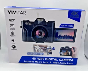 VIVITAR 4K WiFi Digital Camera 8x Digital Zoom 3" LED Display 20 MP 2 Lenses - Picture 1 of 5