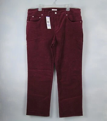 Calça Jones New York Sport Veludo Feminina 18 Elástica Reta 38x31 Granada Nova - Imagem 1 de 4