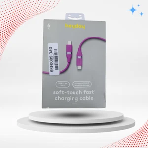 heyday 6' USB-C to USB-C Cable Braided Fast-Charging Purple Artist Series VHTF - Picture 1 of 5
