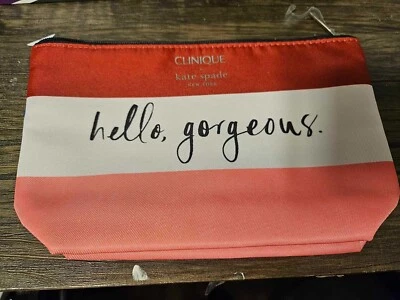 KATE SPADECLINIQUE «Привет шикарный» косметический макияж молнии сумка розовый с подкладкой 10 x 6 - Изображение 1 из 3