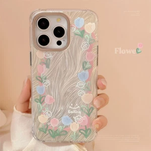 Cover Shockproof Case Colorful Tulip For iPhone 15 14 13 12 11 Pro Max XS XR - Picture 1 of 8