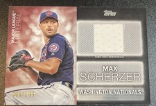2020 Topps Major League Material Max Scherzer Patch Baseball Card 003/199 MLM-MS