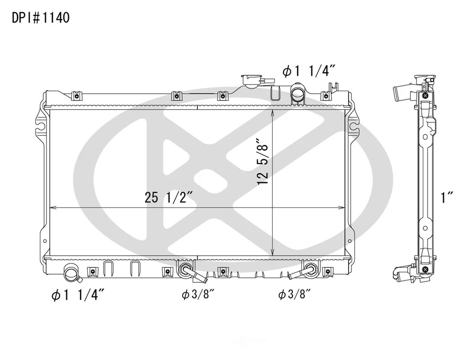 Radiador Koyo A1140 para Mazda Miata 1990 Foto 1 de 1