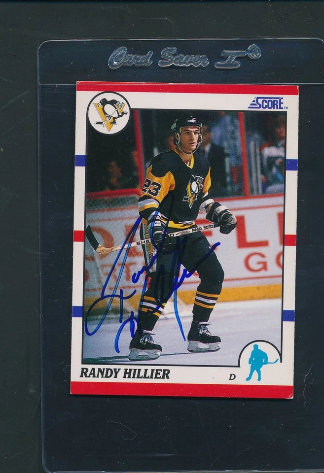 1990/91 Score #76 Randy Hillier Penguins Signed Auto *E6961 - Image 1 of 1