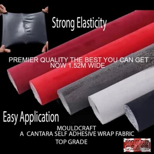 Premier Automotive Grade Luxury Superior Suede Fabric Self Adhesive for Cars - Picture 1 of 16