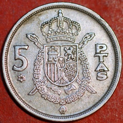 Spain 5 Pesetas 1975 KM# 807 - Image 1 of 2