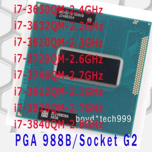 Intel i7 3630QM 3632QM 3610QM 3720QM 3740QM 3612QM 3820QM 3840QM Socket G2 CPU - Picture 1 of 10