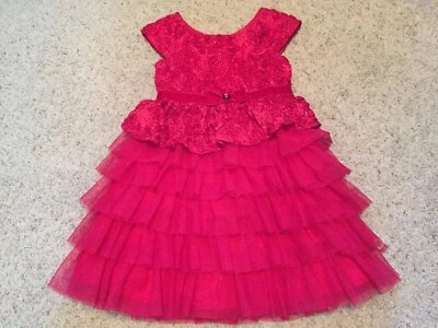 Hermoso vestido boutique rojo elegante talla 6 para niñas Foto 1 de 4