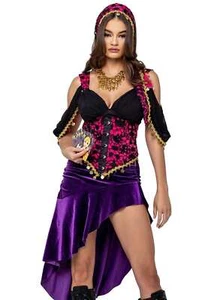 3-teiliges Tödliche Zigeuner Wahrsager Kostüm - Bild 1 von 5