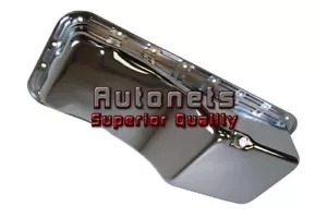 Panel de aceite cromado Ford FE BB 58-76 V8 352-390-406-427-428 sumidero delantero stock OEM - Imagen 1 de 2