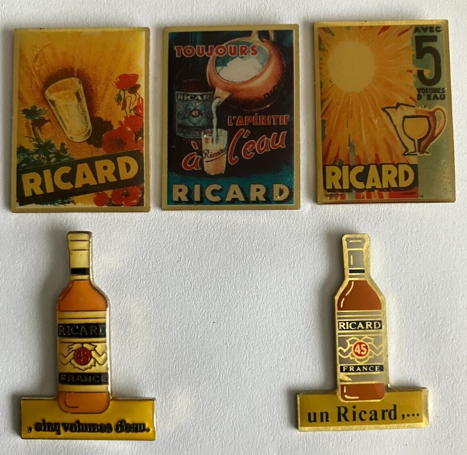 84 - 5 Pin's RICARD ALCOOL APERITIF FRANCAIS - Photo 1/1