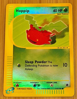 Hoppip # 112/165 (Hoppspross) Reverse Holo Expedition 2002 Pokemon Mint Vintage - Bild 1 von 4