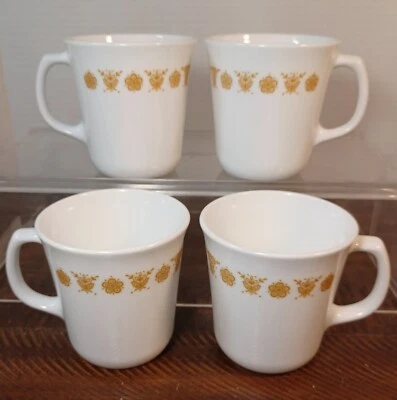 Juego de 4 tazas Corelle Butterfly Gold 8 oz Foto 1 de 3