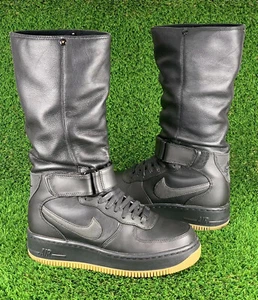🔥 Nike AF1 Air Force 1 'Upstep Warrior' Hi Cuero Negro | 860522-001 | Talla 6.5 - Imagen 1 de 12