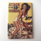 Attack of the 50 Foot Woman 50s B Movie Fridge Locker Magnet 2x3 Made in USA