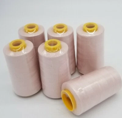 6 Big Spools BLUSH Color T27 S2 Quality Serger Sewing Machine Thread Cones - Image 1 of 4