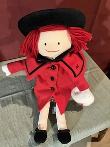 Vintage Eden Madeline Plush Doll Ragdoll Girl Toy w/ Red Winter Coat 1990 15'' - Picture 1 of 6