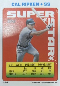 1990 Topps Mini Stickers Cal Ripken Jr. HOF #44 NMMT