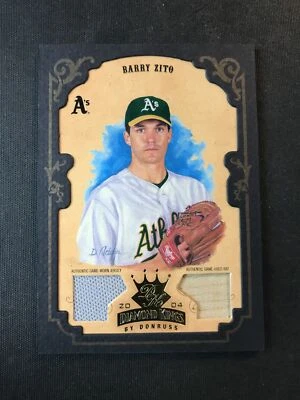 2004 Donruss Diamond Kings #16 Barry Zito Framed Materials Dual Relic /10 A's - Image 1 of 2