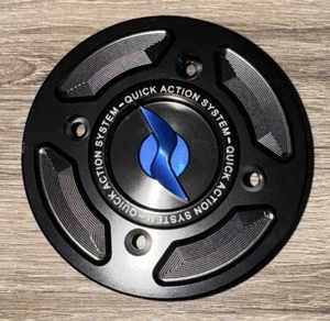 Tapa de aluminio tanque de gasolina para motocicleta Ducati Streetfighter V4 Pangale azul negro - Imagen 1 de 7