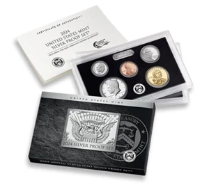 ๐บ๐ธ 2024-S US Mint Silver Proof Set 10 Beautiful Proof Quality Coins USA - Picture 1 of 5
