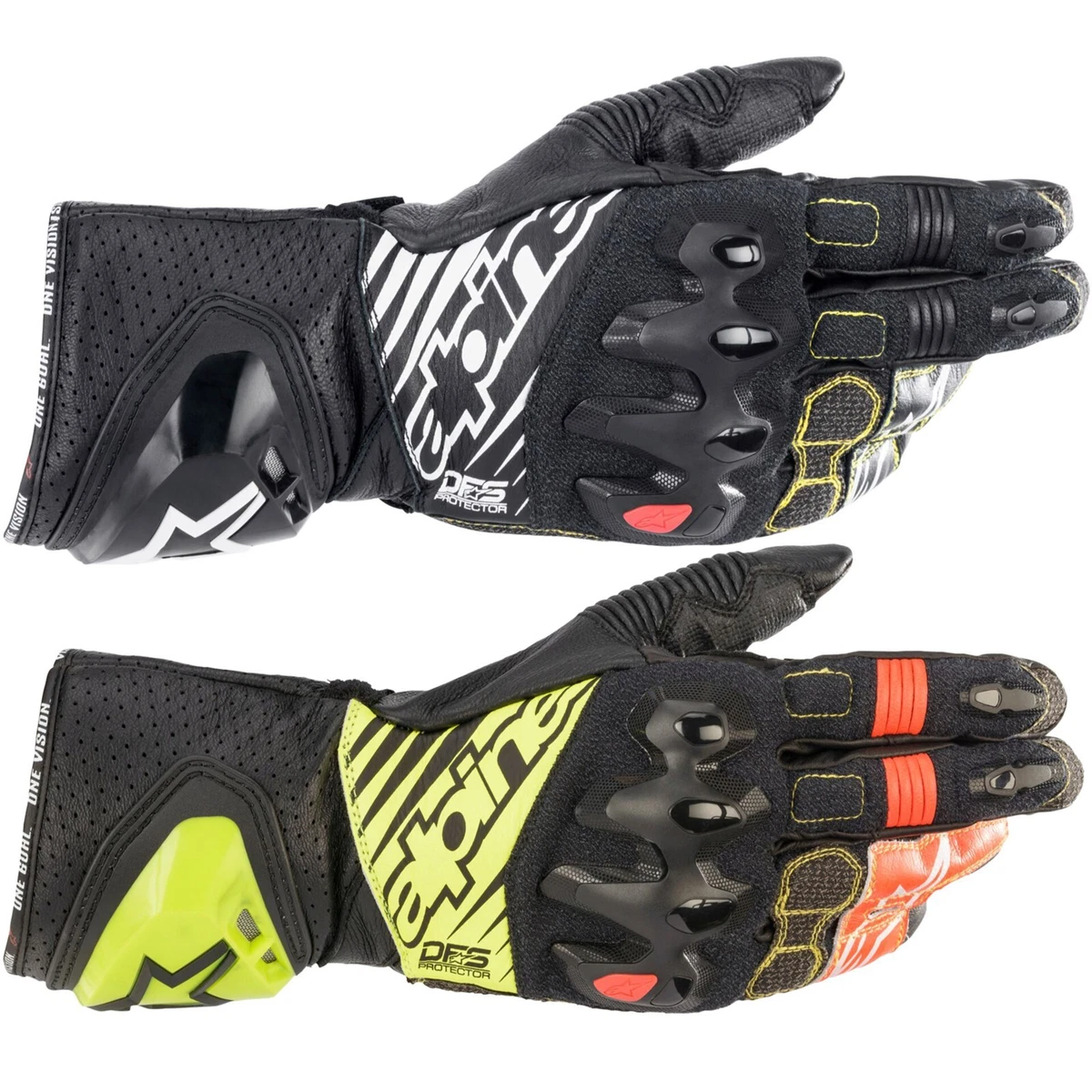 Profi Lederhandschuhe Für Motorrad - Touring, Gepolstert, Perforiert, Mit Protektoren - Größe M