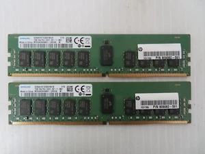 SAMSUNG 32GB (2x16GB) 1Rx4 PC4-2400T ECC Server RAM Kit M393A2K40BB1-CRC4Q - Picture 1 of 2