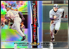 1999 Finest Split Screen Griffey Jr Rodriguez NM+ Mariners Refractor w/ Coating