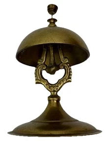 VTG Lovely Old Hotel Front Desk Counter Service Solid Brass Bell 5”Tall Decor - Picture 1 of 8
