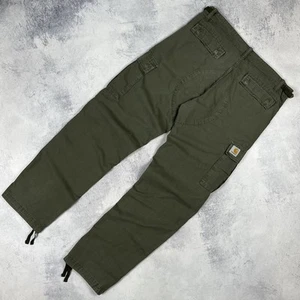 Pantaloni Cargo Carhartt WIP Aviation da Uomo Taglia 32x32 Verde Ripstop Y2K ... - Foto 1 di 18