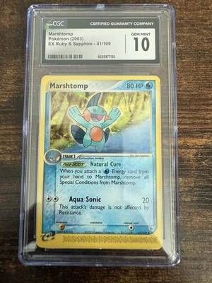 Marshtomp Pokémon (2003)EX Ruby & Sapphire - 41/109 - Image 1 of 2