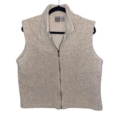 EMS Vest Womens XL High Pile Fleece Zip Outdoor Hiking Gorpcore USA Cabin Vtg - Image 1 of 4