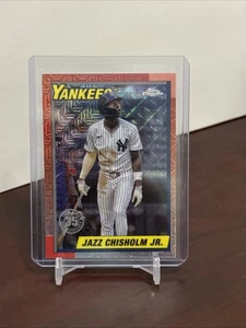 2025 Topps Series 1 Jazz Chisholm 1990 35th Chrome Silver Pack Mojo #T90C-18 - Picture 1 of 2