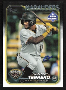 Enmanuel Terrero Signed 2024 Pro Debut Card # PD-12 Bradenton Marauders 1 - Picture 1 of 2