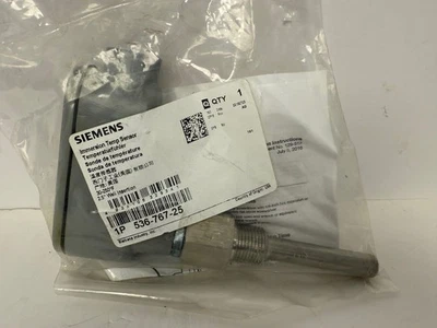 SIEMENS 536-767-25 IMMERSION TEMPERATURE SENSOR 30-250F 2.5" WELL INSERTION NEW - Image 1 of 3