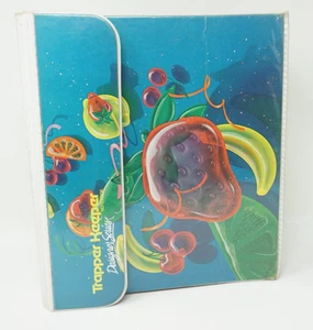 Vintage 1980's Trapper Keeper Folder Designer Series Neon Bubble Fruit Retro - Picture 1 of 10