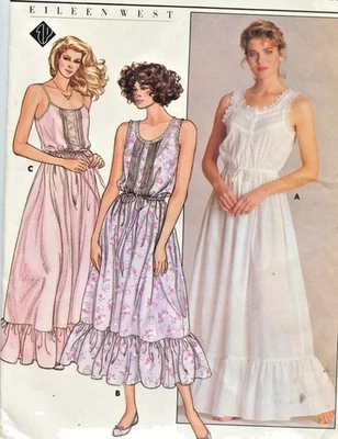 Butterick 3778 Misses' Nightgown Size L-XLarge  Uncut Sewing Pattern Eileen West - Image 1 of 3