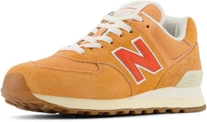 New Balance Women's 574 V2 Sea Salt Sneaker 5, Copper/Neo Flame/Sea  - Picture 1 of 6