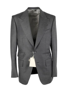 TOM FORD Windsor Signature Solid Gray Sharkskin Suit Size 46 IT / 36R U.S. Ne... - Bild 1 von 8