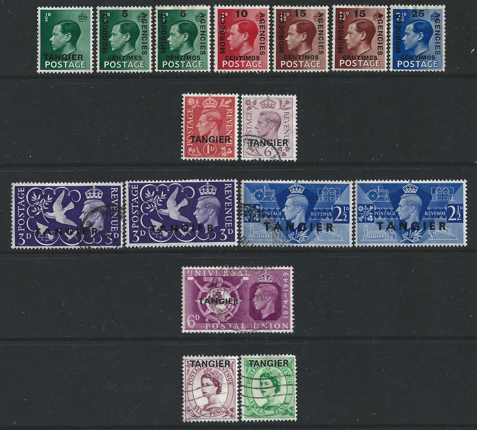 Estampillas GB (16) "Agencias Marruecos" o "Tángir" Foto 1 de 1