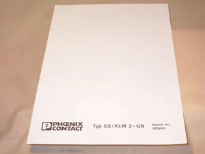 PHOENIX CONTACT 0800954 ES/KLM 2-GB term. marking sheet - Picture 1 of 2