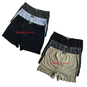 3/6/12 Mens Plain Assorted Colors Cotton Jersey Boxer Shorts in Size Small - 6XL - Picture 1 of 1