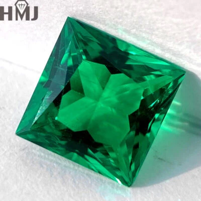 Сертификат AGL Columbia Green Jade Princess Cutting 10 карат лабораторный рост резка драгоценный камень - Изображение 1 из 4