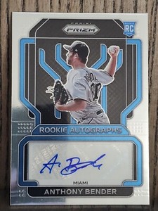 2022 Panini Prizm Rookie Autograph Anthony Bender #RA-AB Rookie Auto RC- Marlins