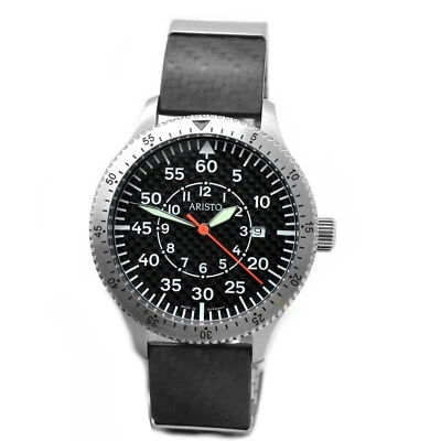 Relógio masculino Aristo 7H73CAR carbono extremo, movimento Ronda - Imagem 1 de 3