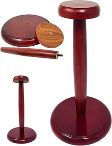 Casco de madera con soporte plegable y de calidad fina LARP y recreación - Imagen 1 de 3